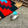 Kingman Turquoise Stamped Ring Size 8