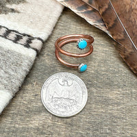 Copper And Turquoise Ring Size 6