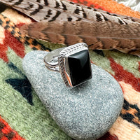 Black Onyx Ring Size 7