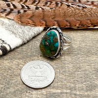 Vintage Bisbee Turquoise Ring Size 8-1/4