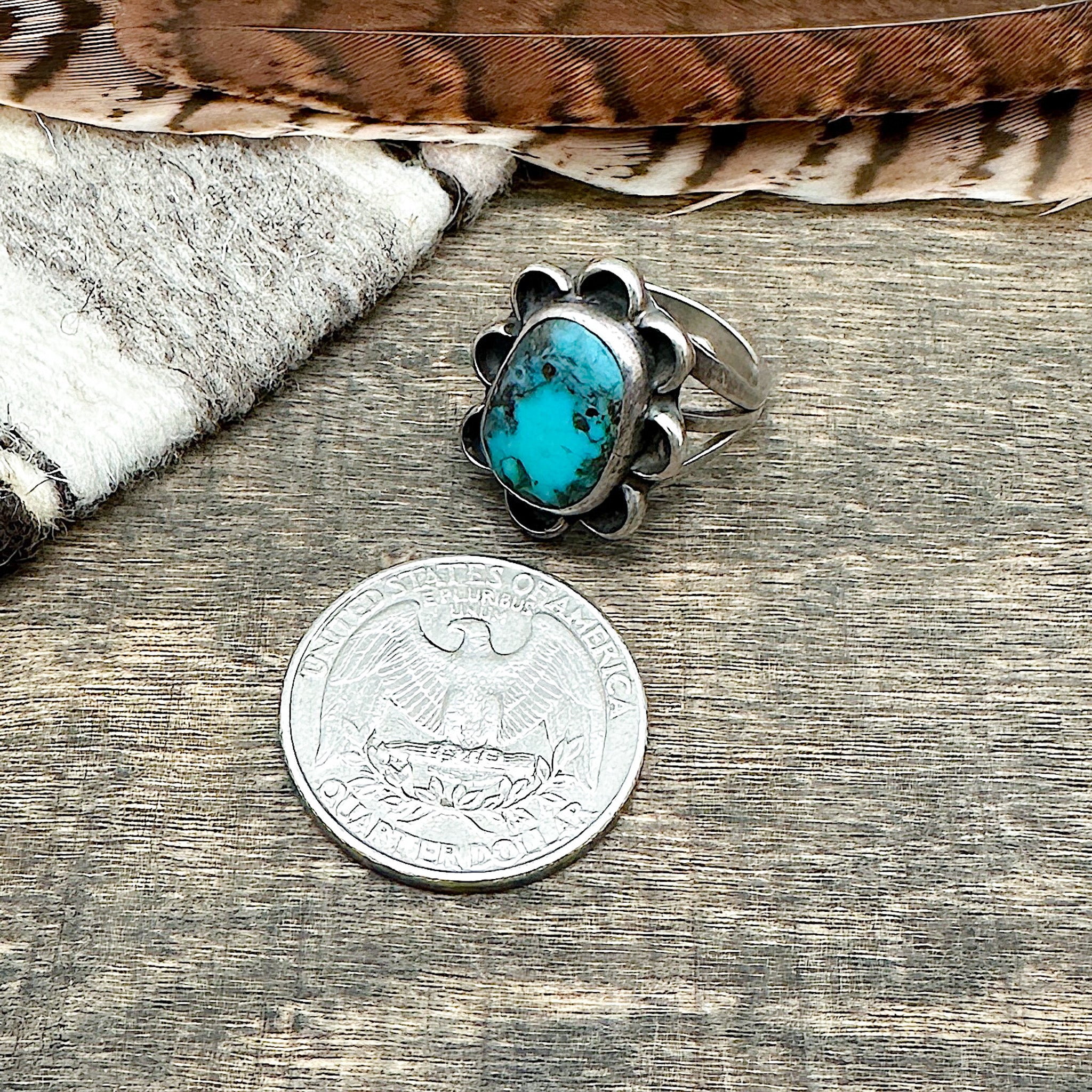 Bisbee Turquoise Ring Size 6