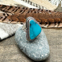 Blue Gem Turquoise Ring Size 7