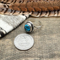 Blue Gem Turquoise Ring Size 9-1/4
