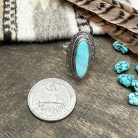 Kingman Turquoise Ring Size 7-1/4