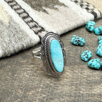 Kingman Turquoise Ring Size 7-1/4