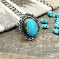 Kingman Turquoise Ring Size 7-1/4