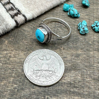 Kingman Turquoise Ring Size 8-1/4