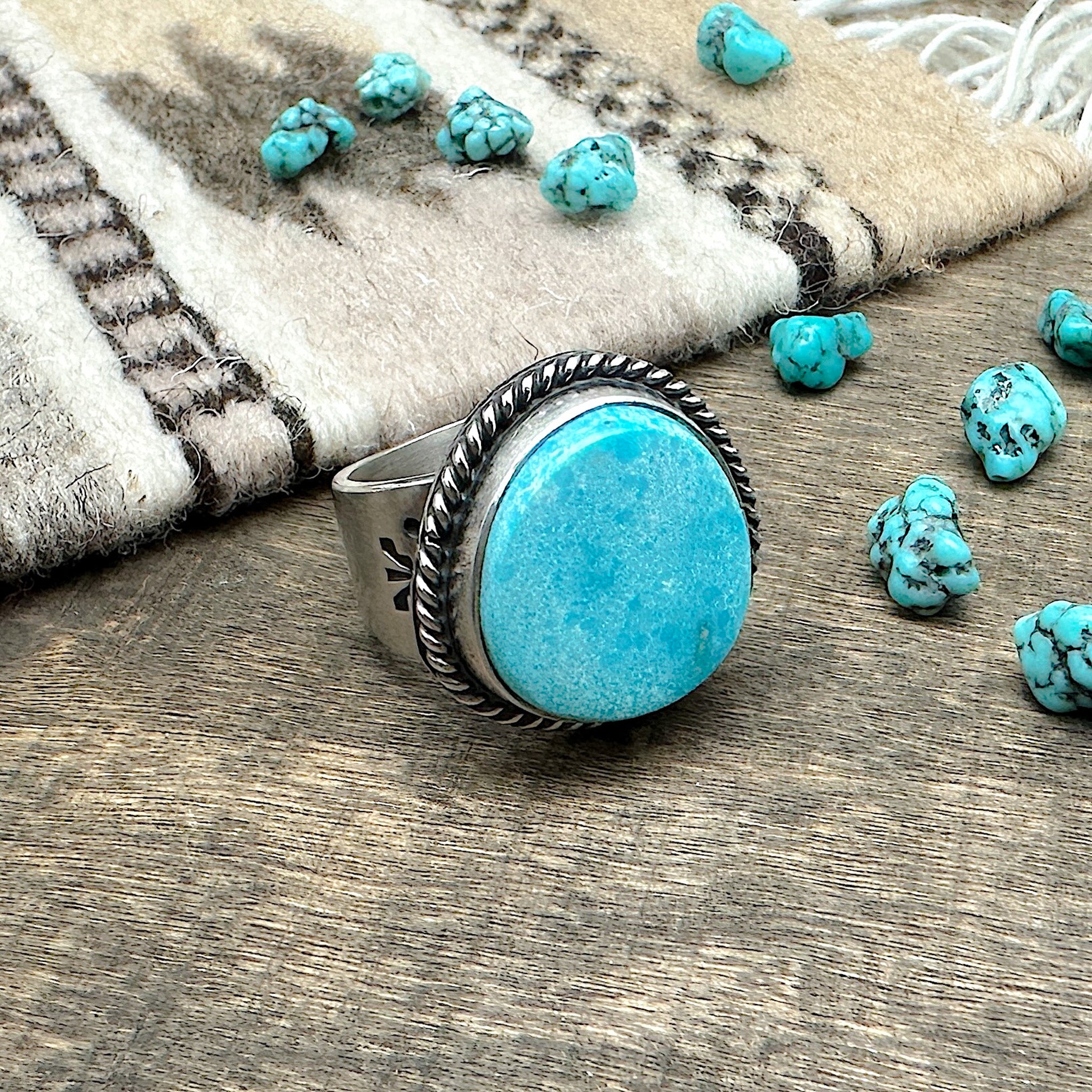 Kingman Turquoise Ring Size 9