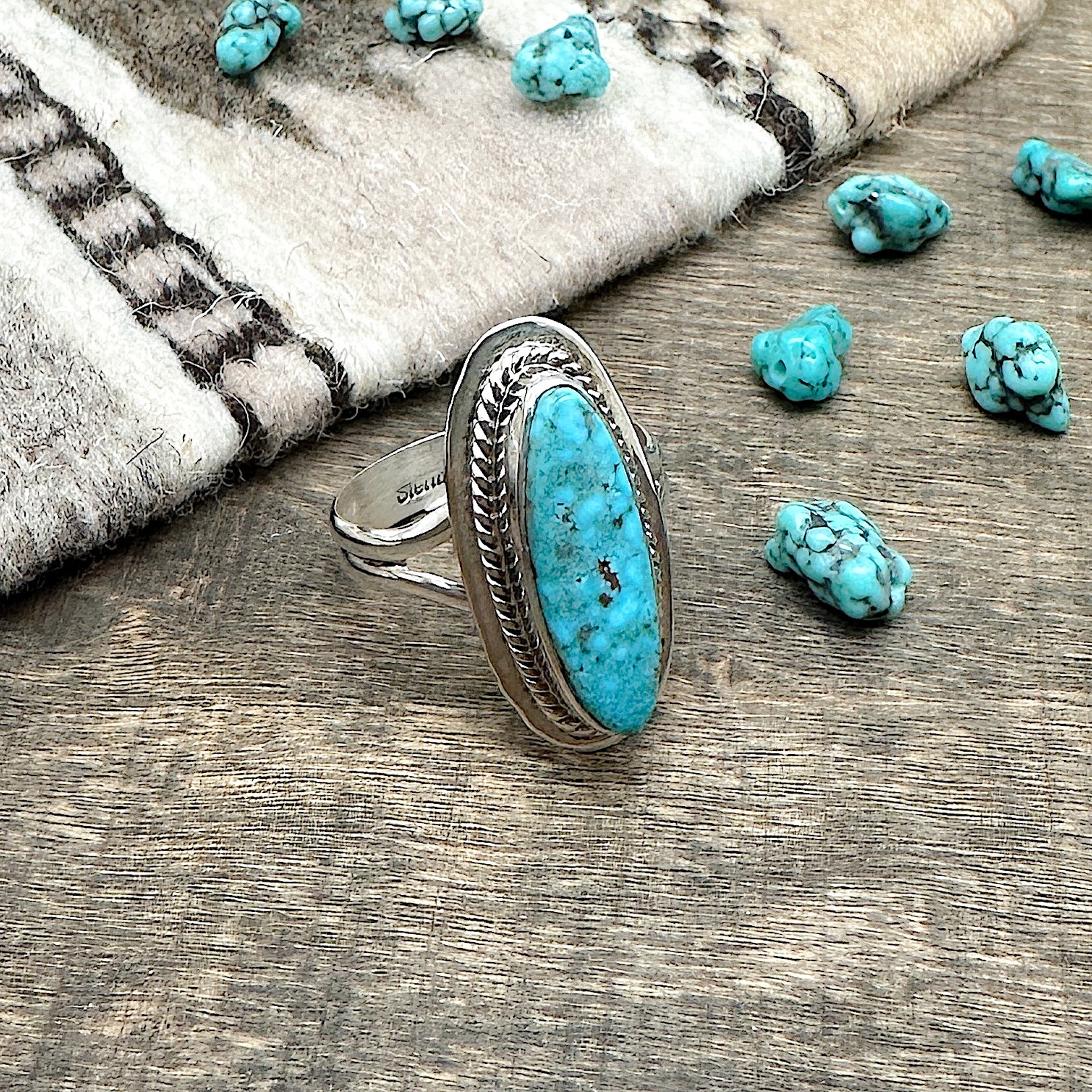 Kingman Turquoise Ring Size 9