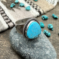 Kingman Turquoise Ring Size 10.5