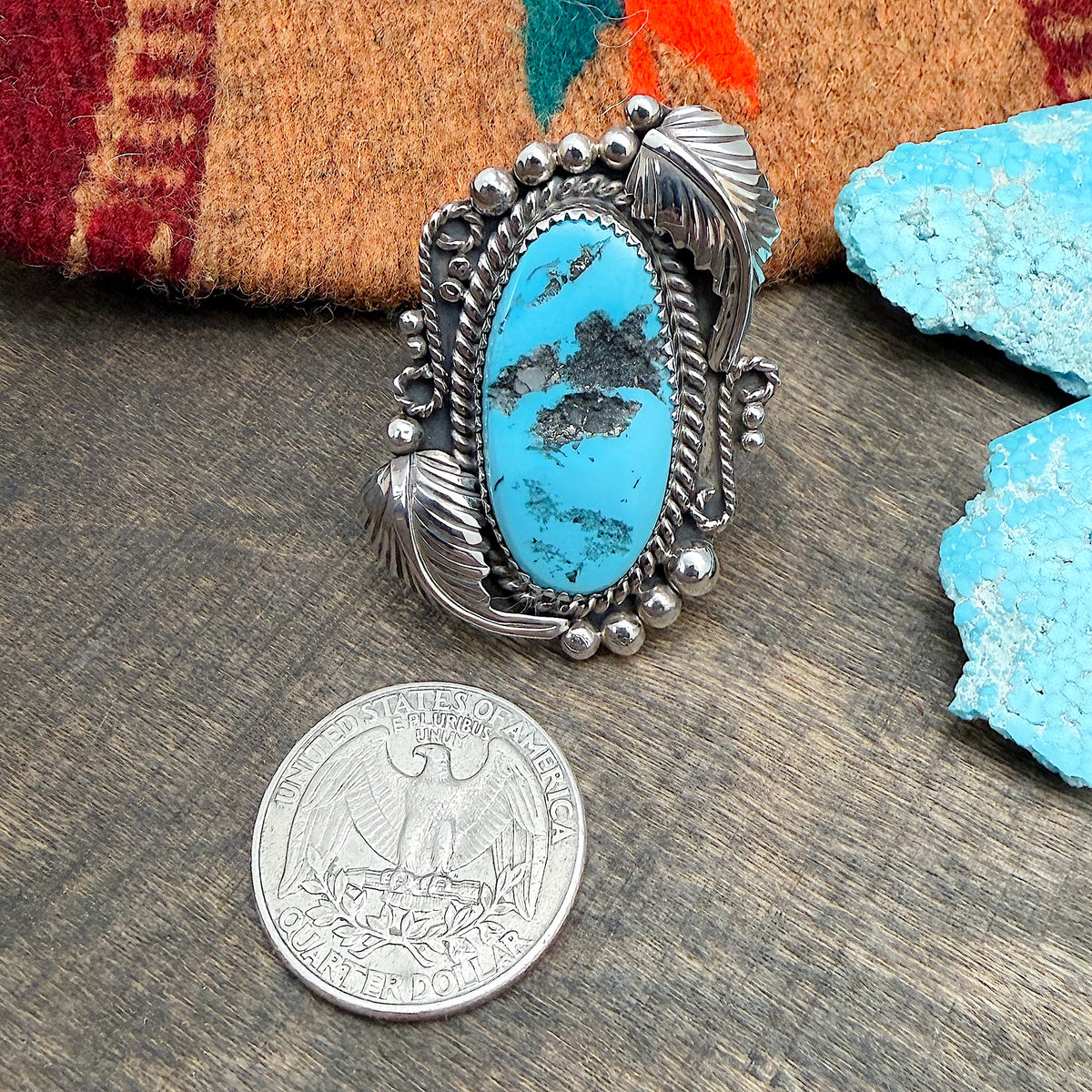 Sleeping Beauty Turquoise Ring Size 12