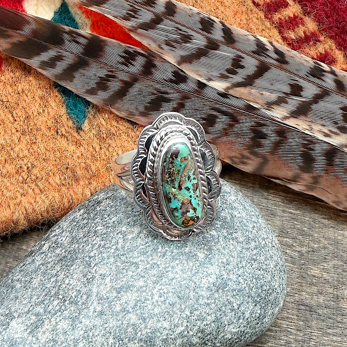 Royston Turquoise Ring Size 7