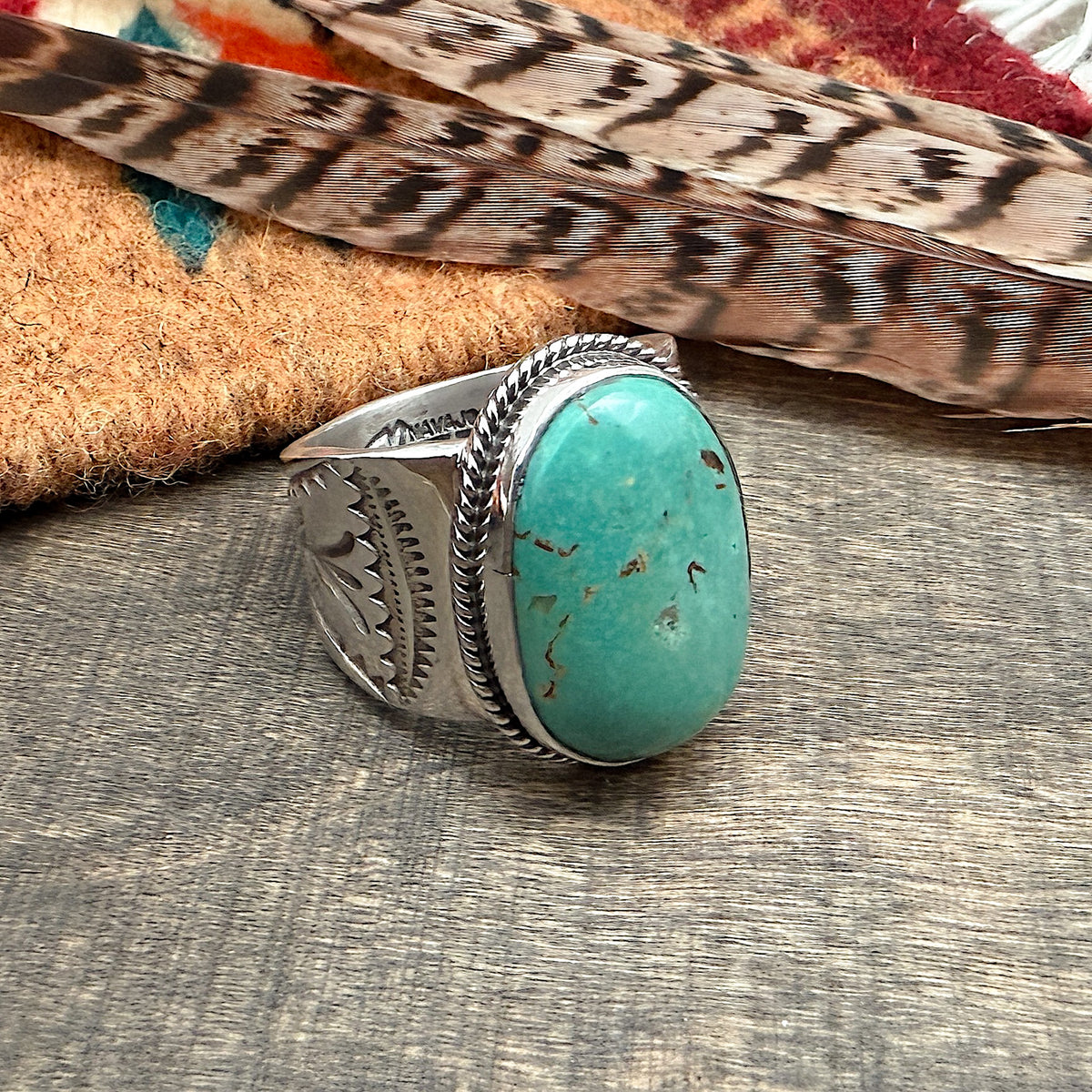 Royston Turquoise Ring Size 12.5