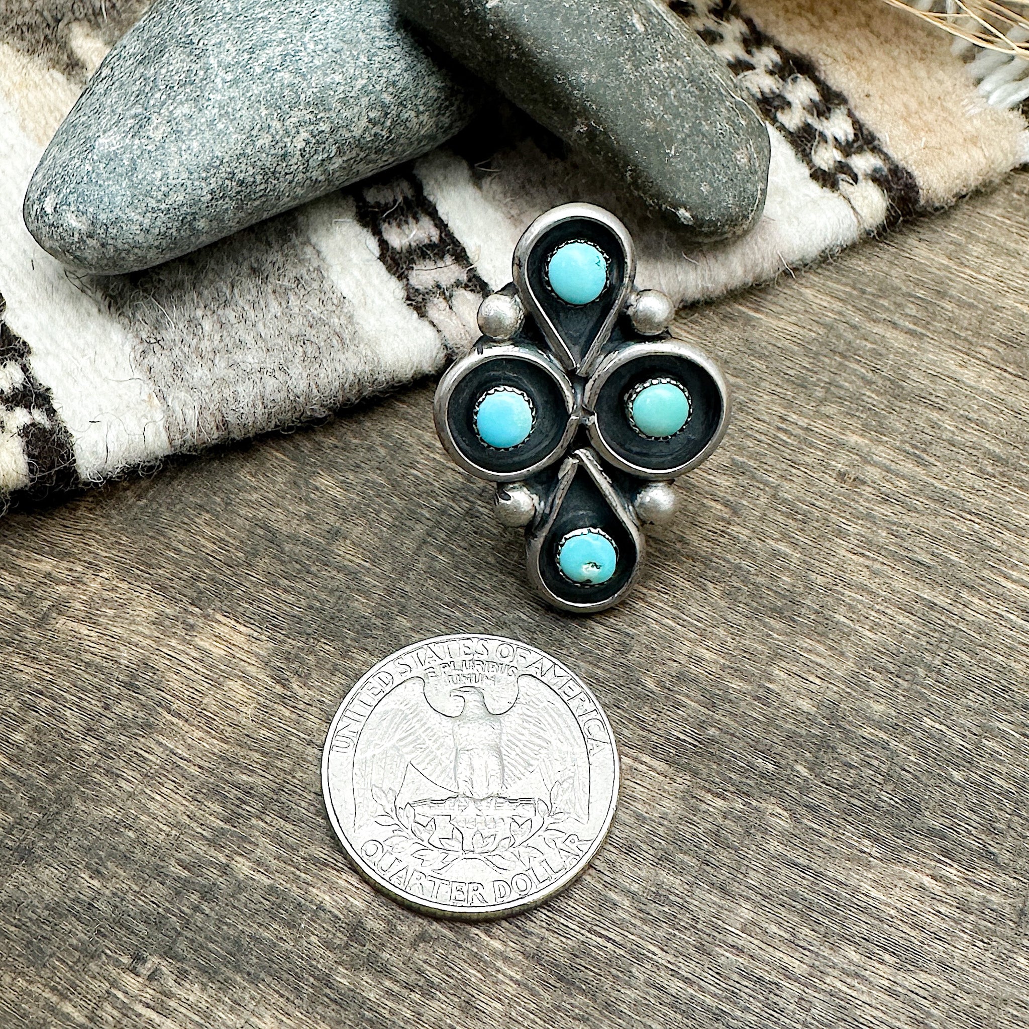 Vintage Turquoise Ring Size 6.5