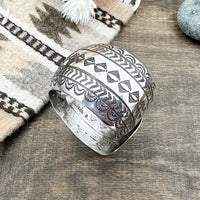 Silver Stamped Cuff Watch