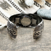 Silver Stamped Cuff Watch