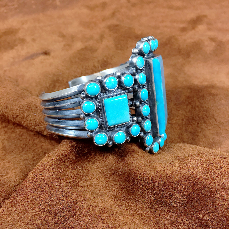 Rare Kingman Turquoise Cuff Bracelet