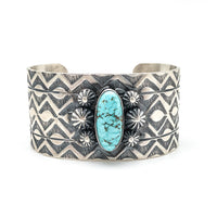 Number 8 Turquoise Cuff Bracelet
