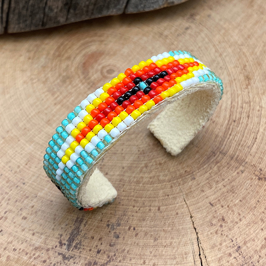 NAVAJO BEADED BRACELET BY LESHANDA BARBER NATIVE AMERICAN  The Crow and  The Cactus