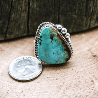 King's Manassa Turquoise Ring Size 12