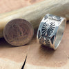 Silver Stamped Ring Size 13