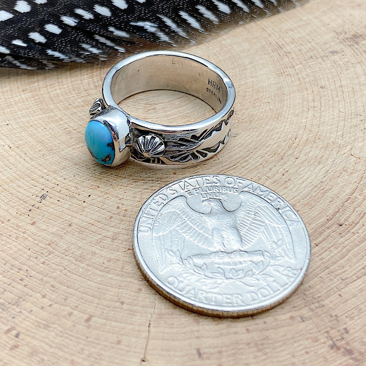 Morenci Turquoise Ring Size 7-1/4